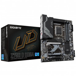 GIGABYTE Z790 D DDR4, Socket 1700, Intel® Z790 (14/13/12th Gen CPU), 18Phases, CPU graphics, HDMI, DP, Dual 4xDDR4-5333, 3xPCIe X16 5.0, 6xSATA3, RAID, 3xM.2 4.0, 2xPCIe X1, Realtek 7.1 Audio, 2.5GbE LAN, 1xUSB-C 3.2Gen2x2, 1xUSB 3.2Gen2, 7xUSB3.2(6A+1C),